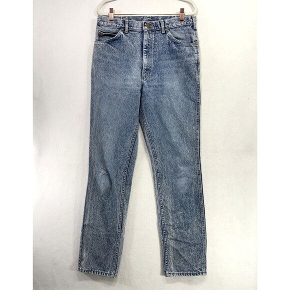 Vtg Lee Jeans Men 34x34 80s Union Workwear Straight Leg (Measure 30x31) USA - Picture 1 of 12
